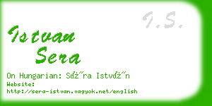 istvan sera business card